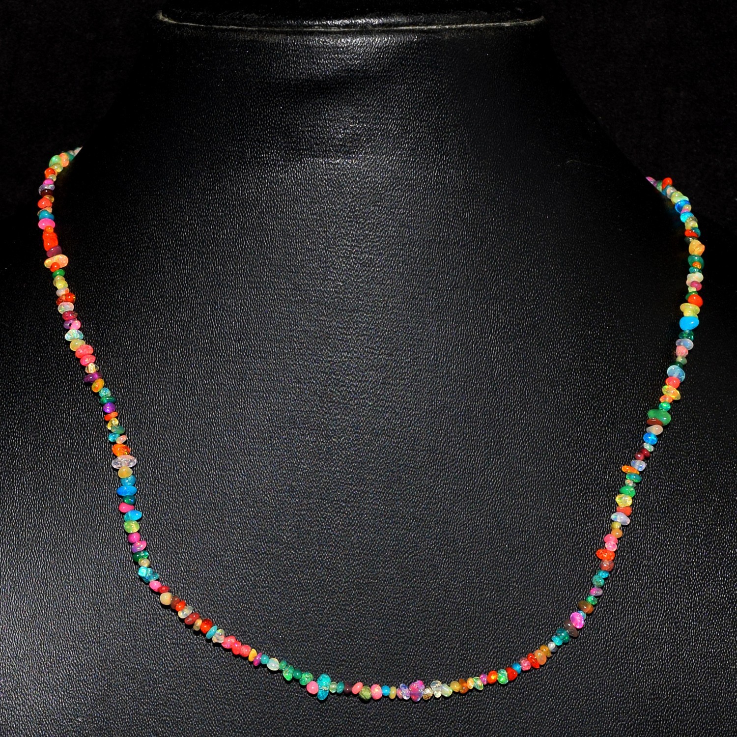 Dazzling Mix Ethiopian Opal 28.00 Cts Very Attractive Beaded Necklace RK 47 E819