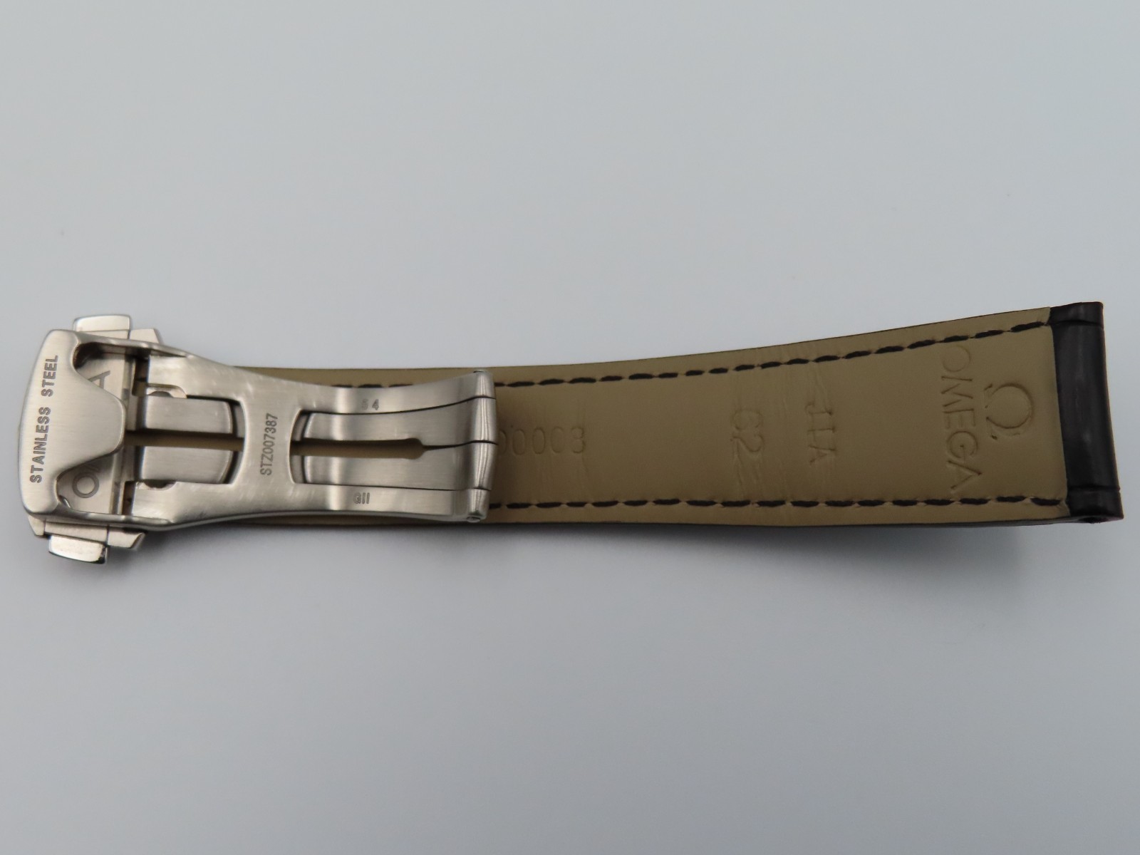Omega Speedmaster ’57 Black Leather 20mm Strap w/ OEM Push-Button Deployant