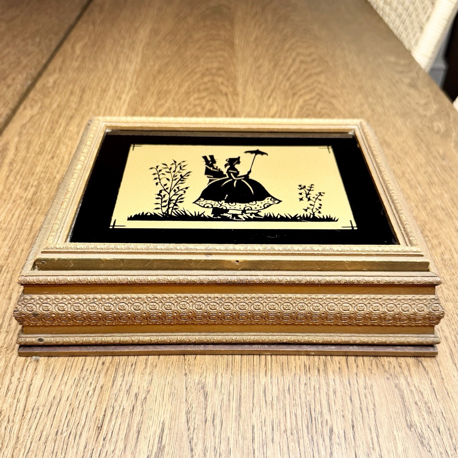 Vintage Estate Sale Brooch & Pin Lot 54 Pieces w/ 1940s Silhouette Jewelry Box