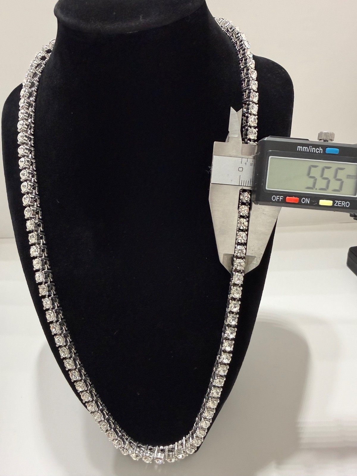 tennis chain necklace vvscz over stainless 24inch 5.5mm