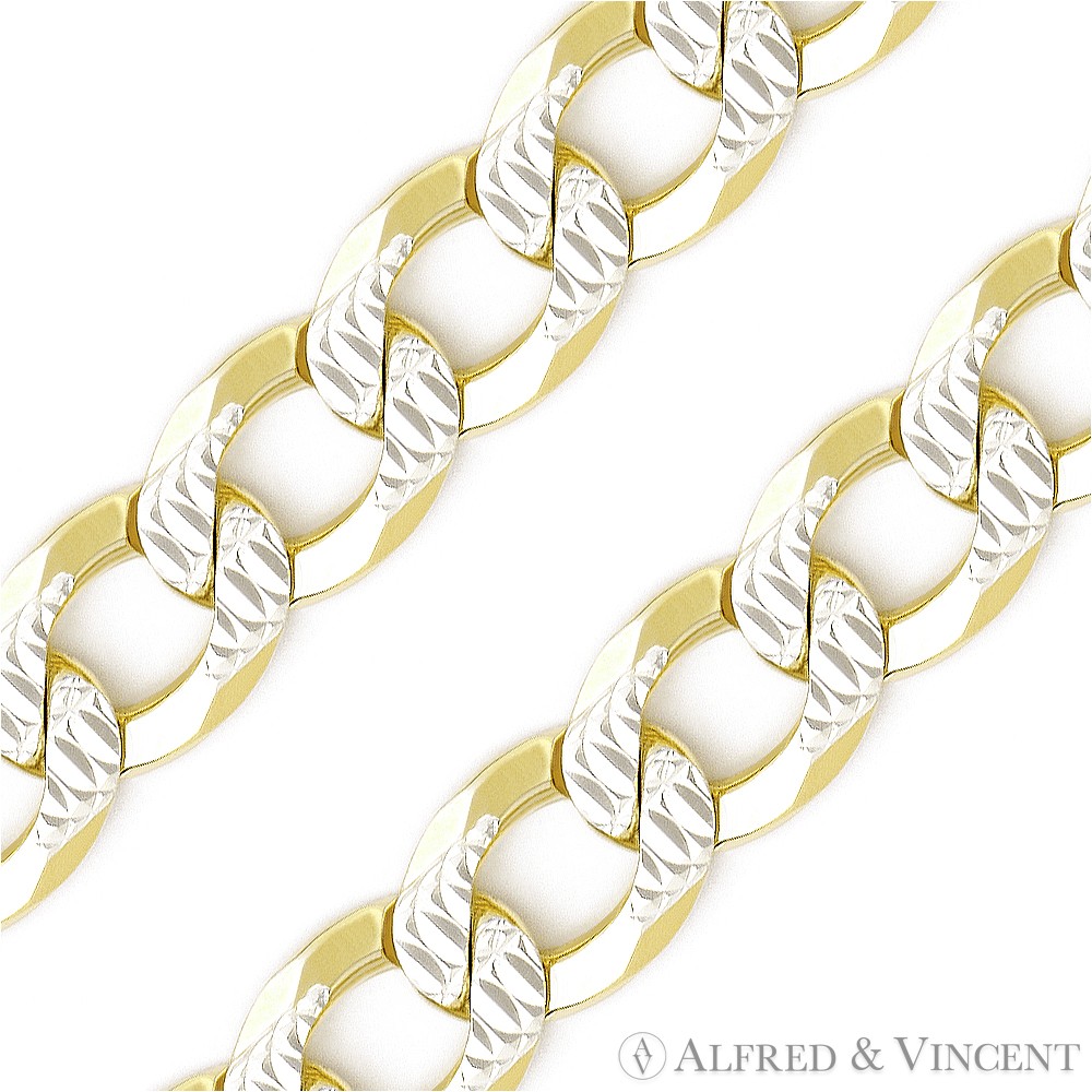 3.7mm Cuban Pave Link Chain Anklet in 14k Yellow Gold-Plated 925 Sterling Silver