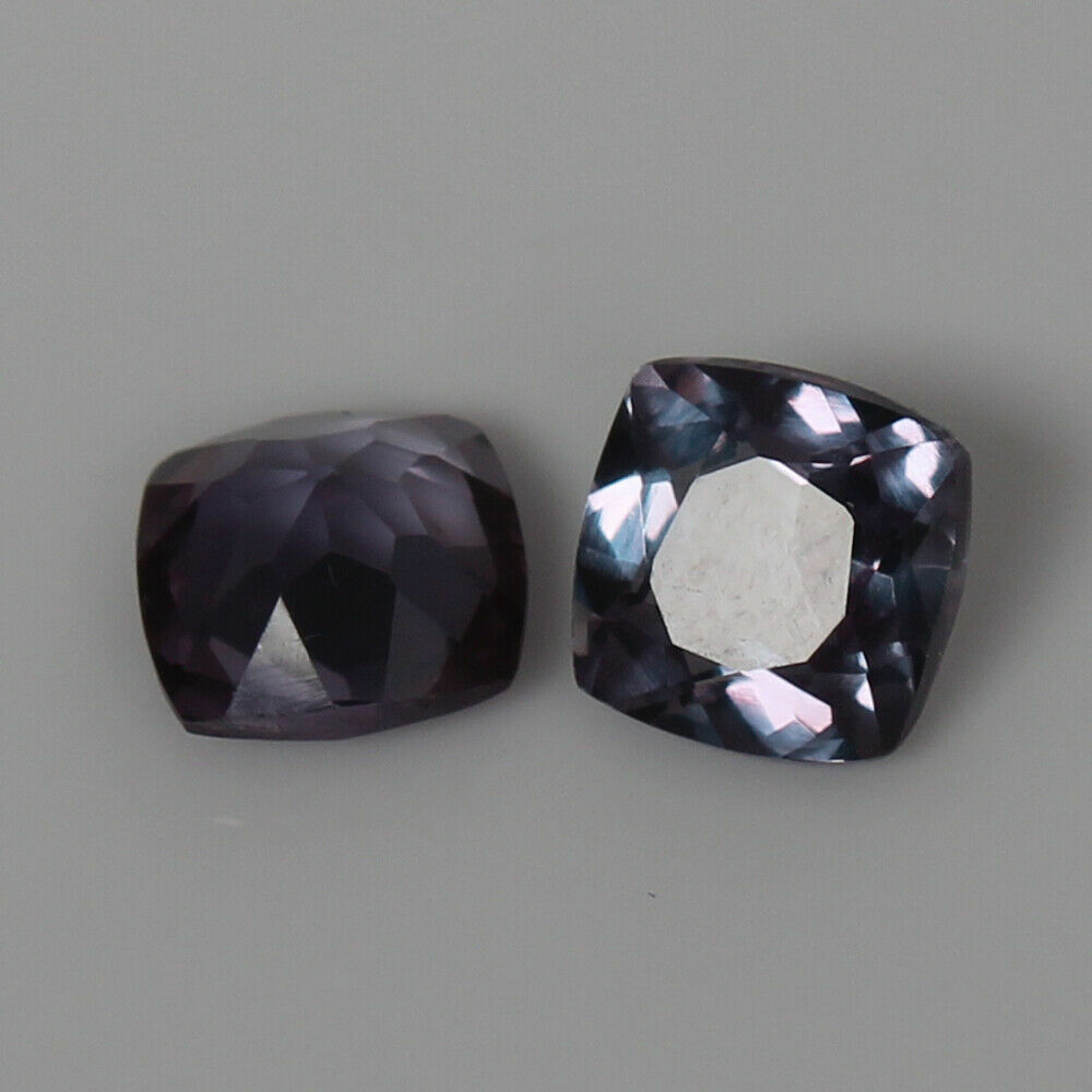 7.00mm Pair Natural Loose Gemstone Color Changing Alexandrite 4.30 Ct Square Cut