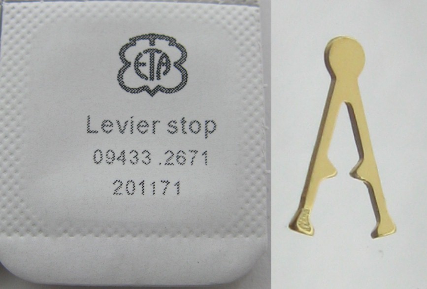 ETA 2671 2678 … Lady watch movement part 9433 stop / hack lever
