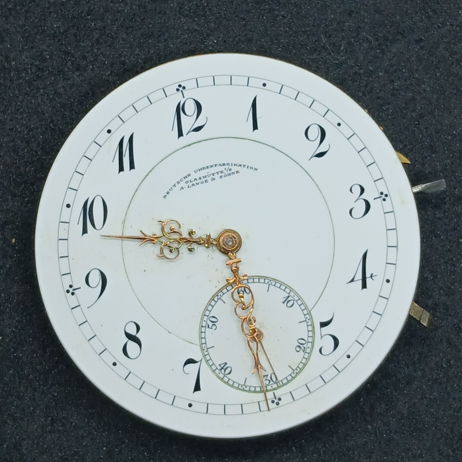 Vintage A. Lange & Söhne Glashutte Pocket Watch Movement N°54083 Dial 43mm