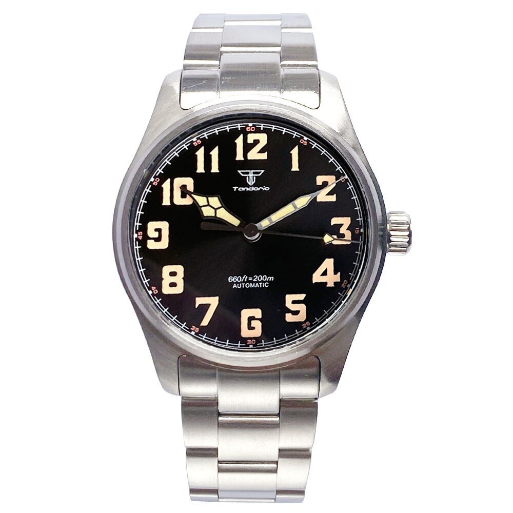Tandorio Automatic Watch for Men 39mm NH35 PT5000 200m Waterproof Sapphire Glass