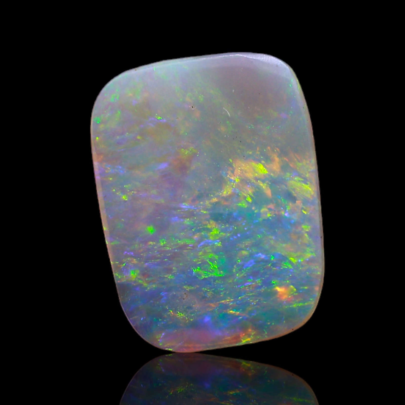 1.35 Cts Natural Australian Fire Opal Meditation Cabochon Gemstone 12x9x1 mm