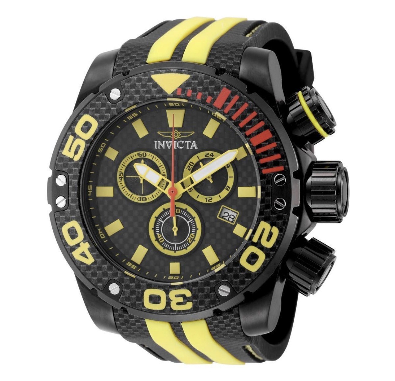 Invicta Sea Hunter Carbon Fiber Racing Pro Men’s 52mm Flyback Chrono Watch 48990