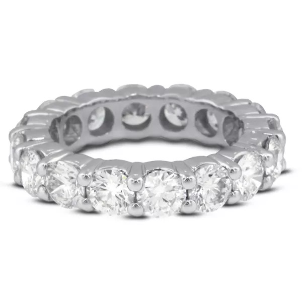Eternity Wedding Ring 14K Gold Classic 1.50 Carat Round Lab-Grown Diamond D VVS1