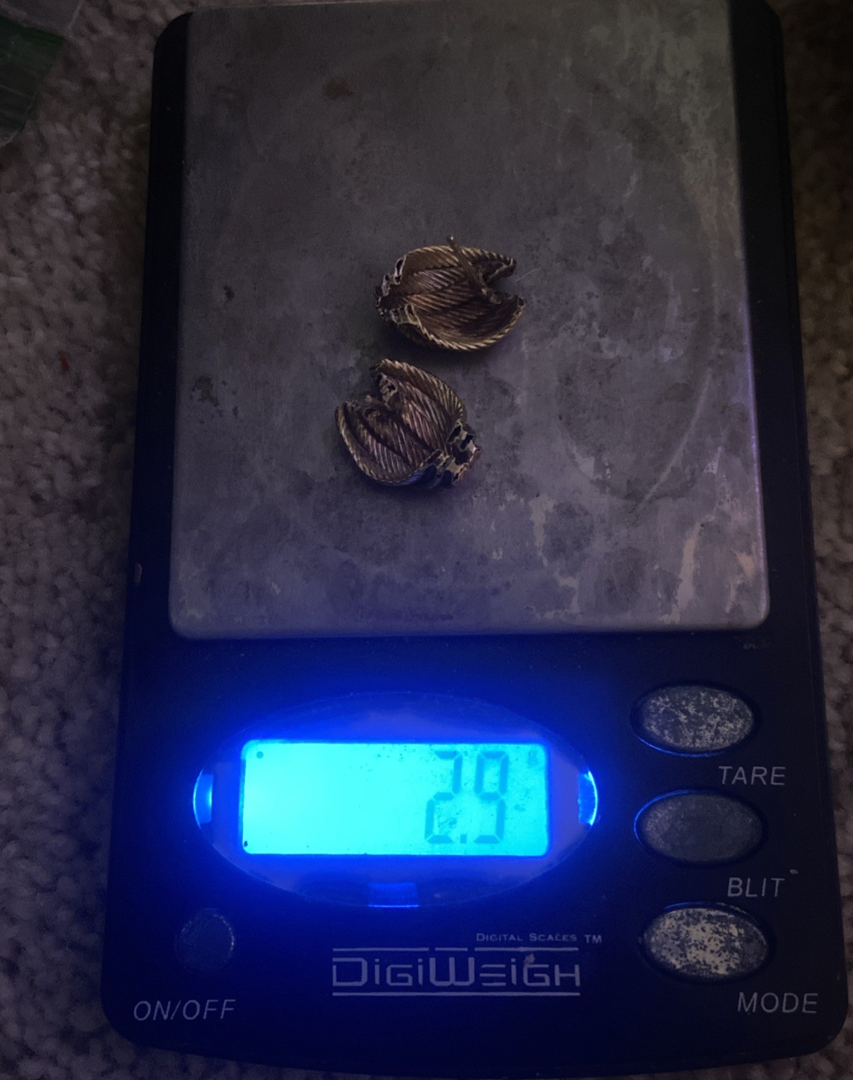 Vintage 14k Tri-Color Gold Twist Style Stud Earrings 2/3″ 2.98 Grams