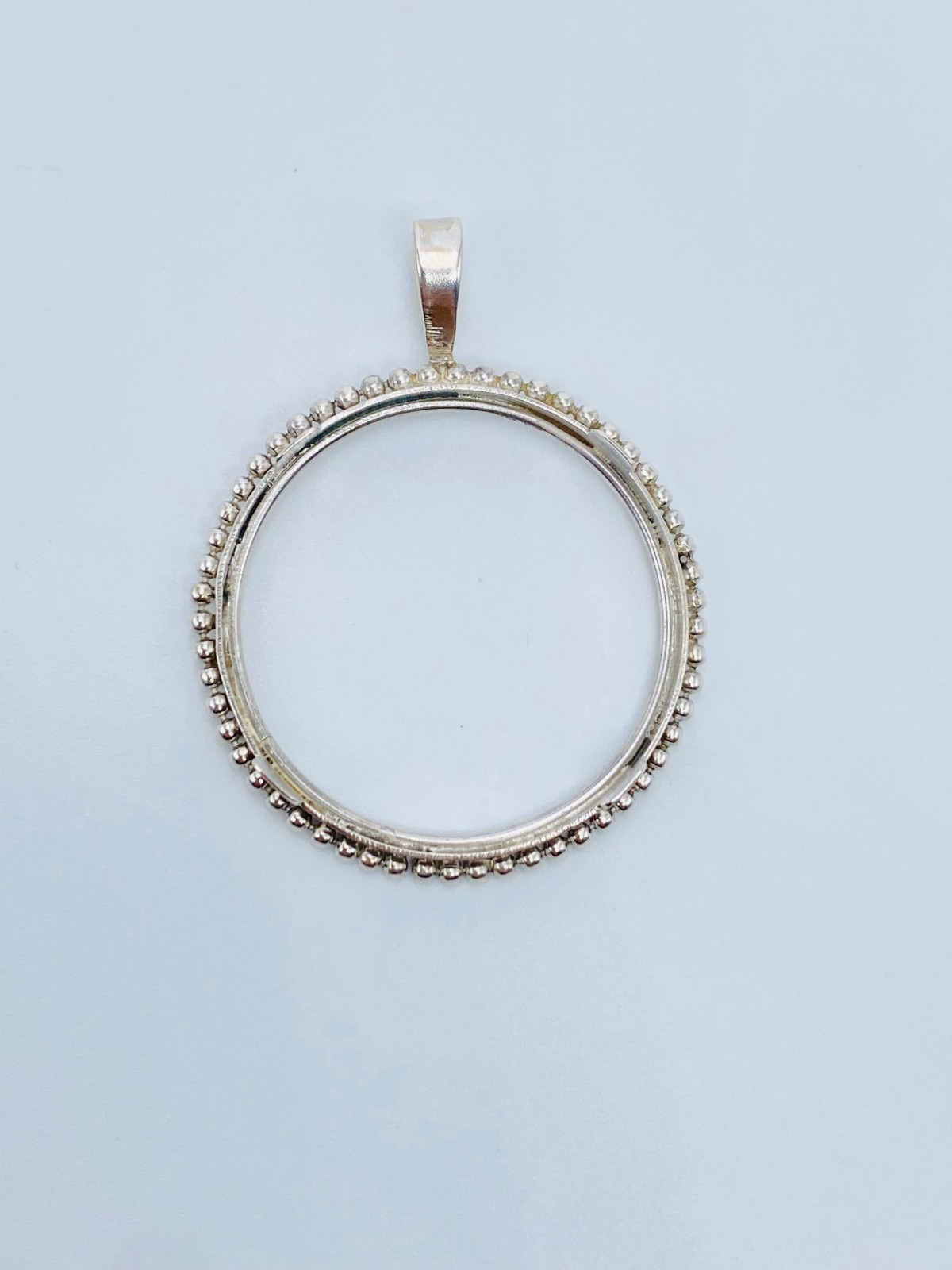 925 Solid Sterling Silver Round Pendant Blank Bezel Holder Coin Handmade