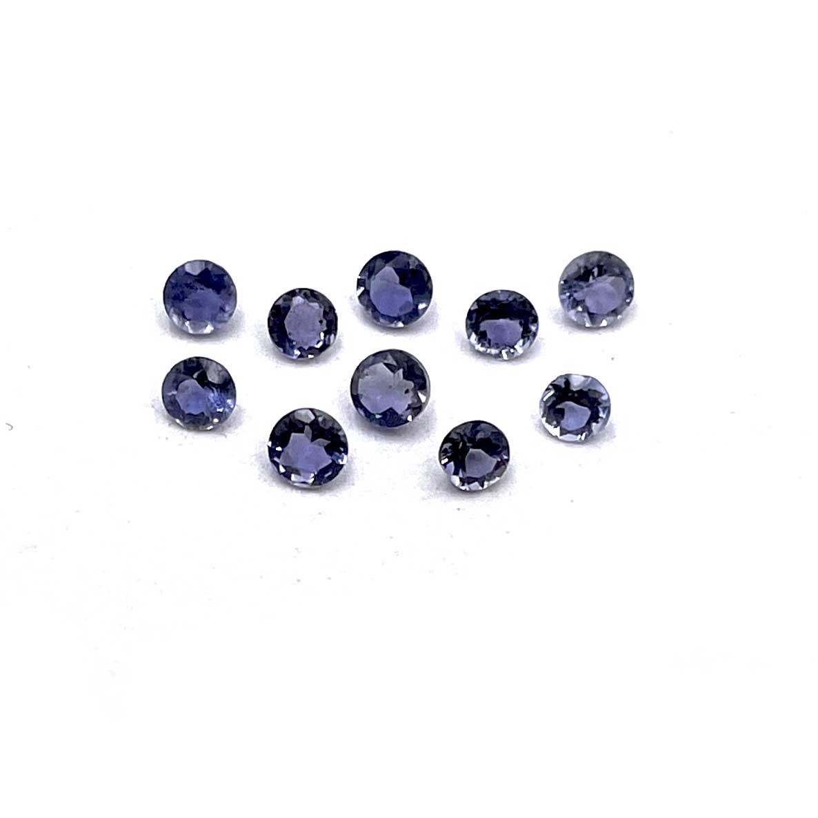 Natural Iolite Round Cut Loose Gemstone Lot 1.75 MM 100 Pcs