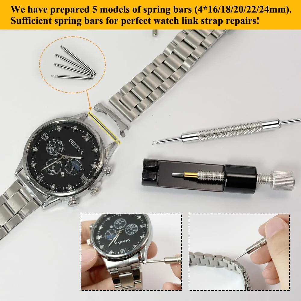 Adjustment Watch Band Strap Link Pin Remover Spring Bar Repair Resizing Tool Kit