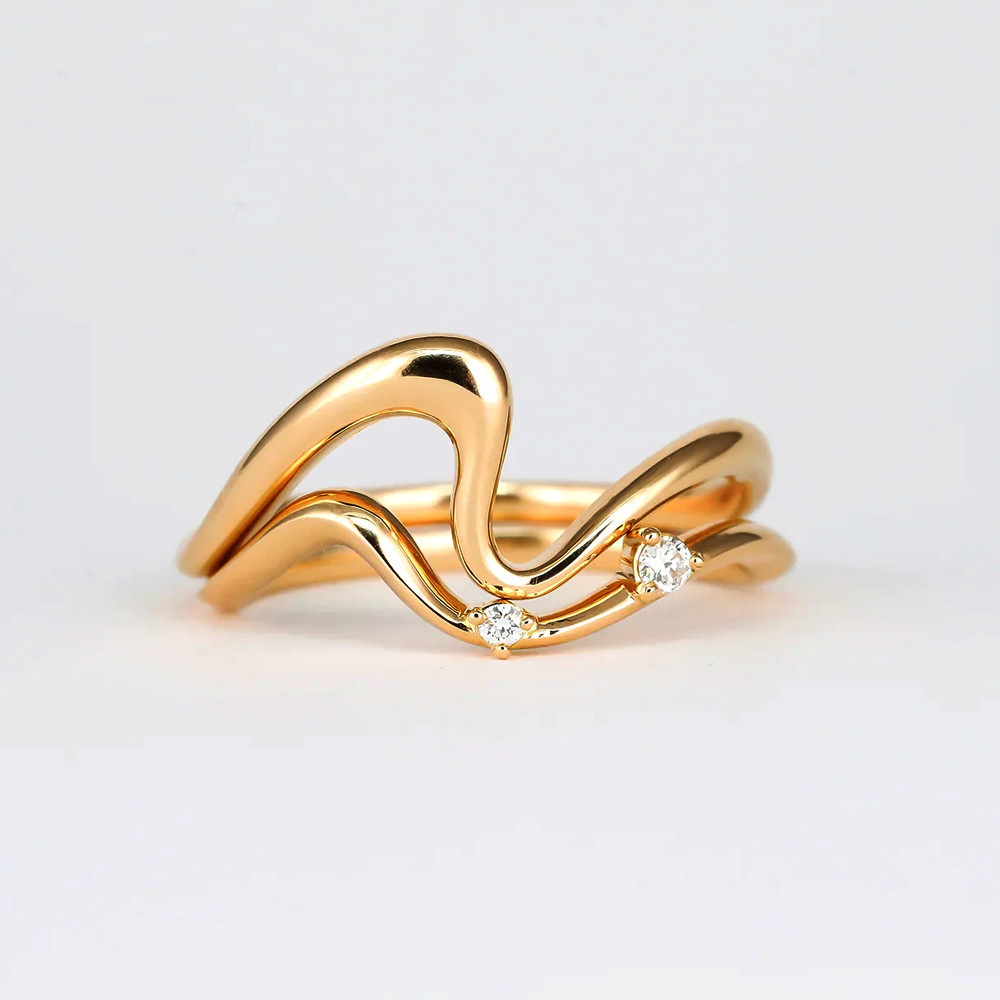 Diamond Ring Band Gold Lab Grown Stacking Plain GLI 14K Yellow Sizable