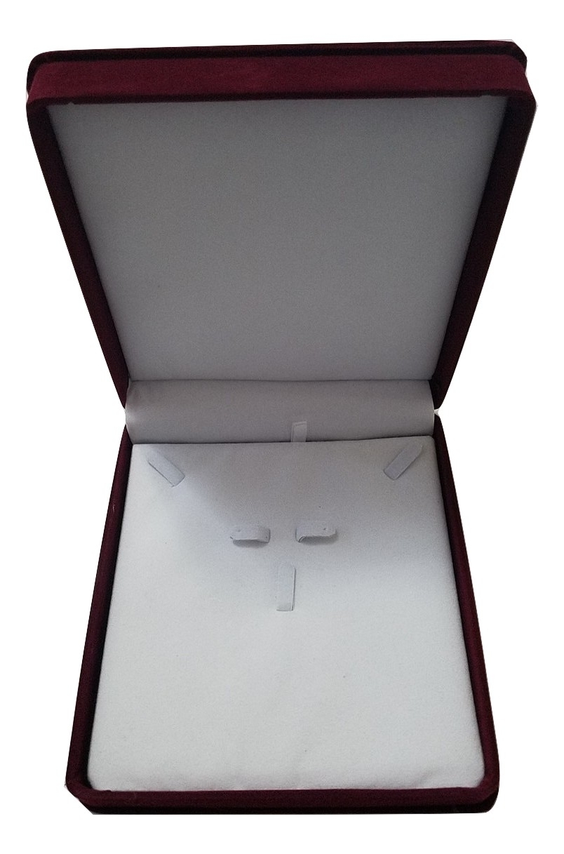 XL WINE RED VELVET SET GIFT BOX FOR JEWELRY-NECKLACE EARRING & BRACELET & BONUS