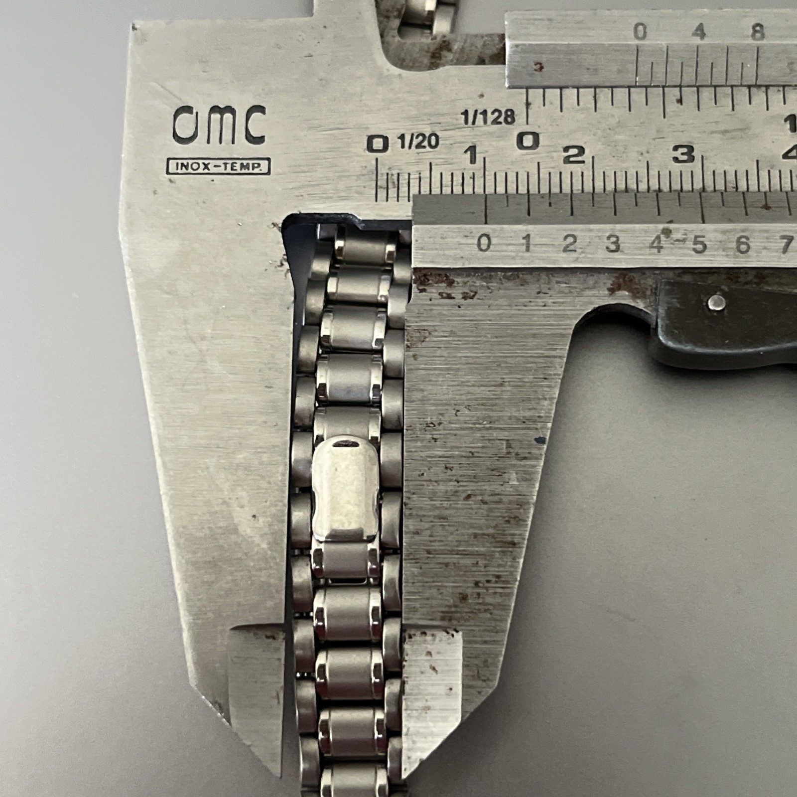 14 mm Watch Oyster Bracelet Stainless Steel Matte Polished Hidden Folding Clasp