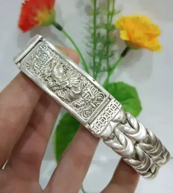Men’s 925 Silver Bracelet. Length 8.6 inches