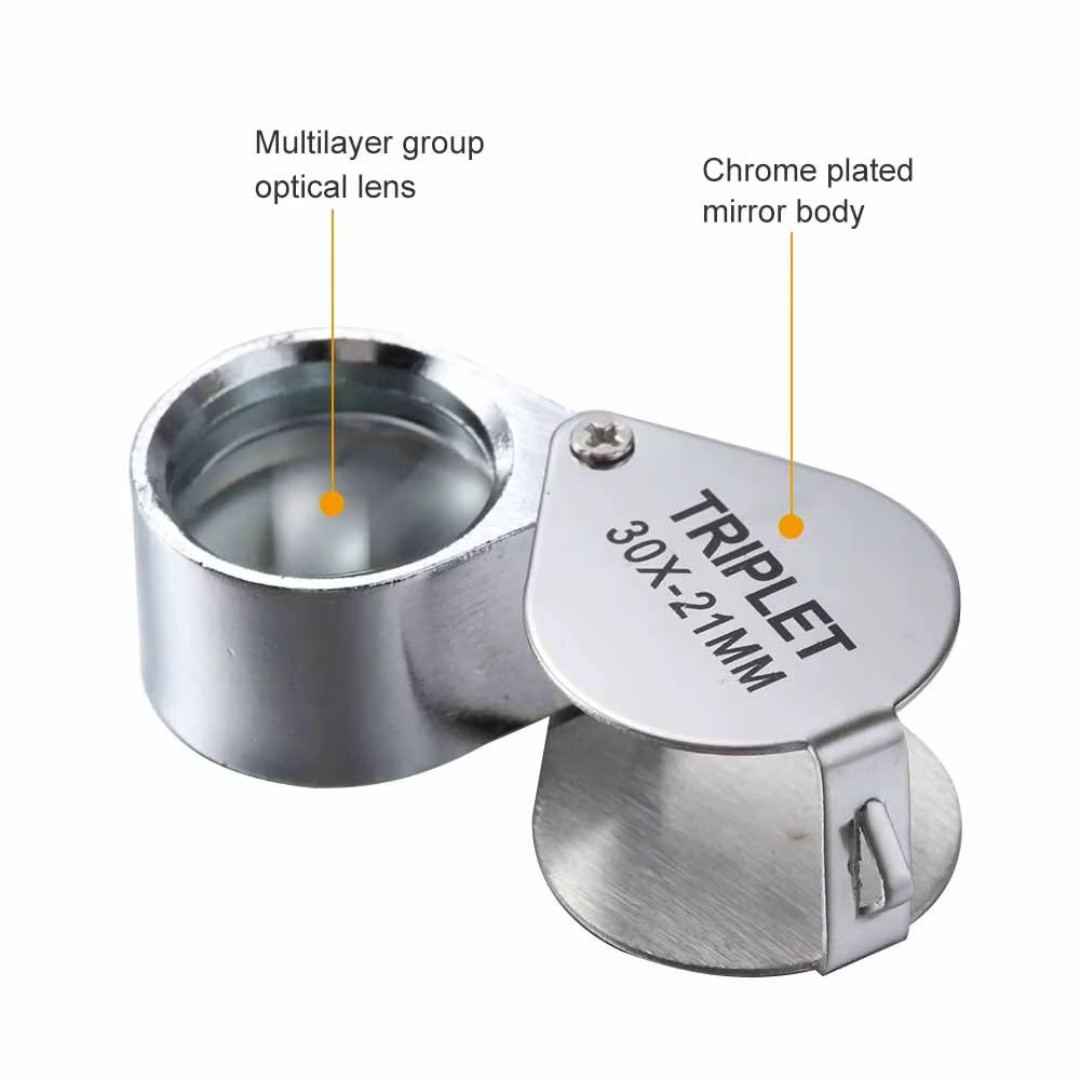 10-30X Jeweler’s Glass Magnifying Loupe-Eye Magnifier for Jewelry, Coin, Stamp