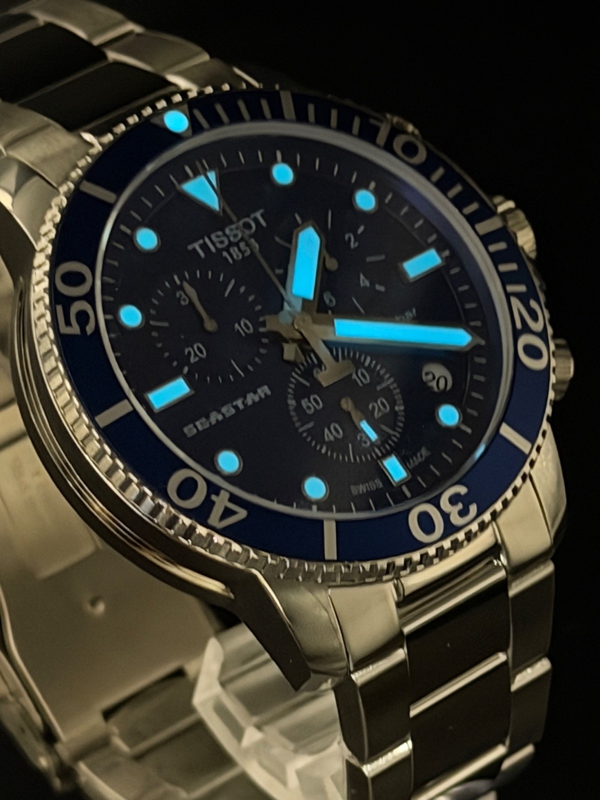 TISSOT Seastar 1000 Chronograph T120.417.11.041.00 Dial Blue Men’s Watch