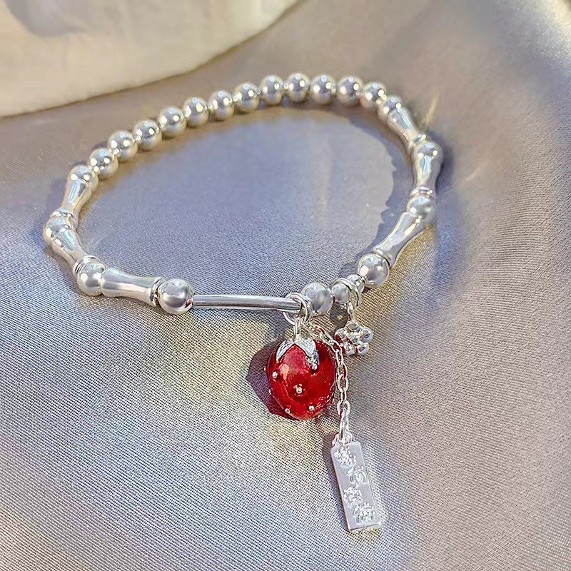 Sweet and fresh strawberry bracelet women’s