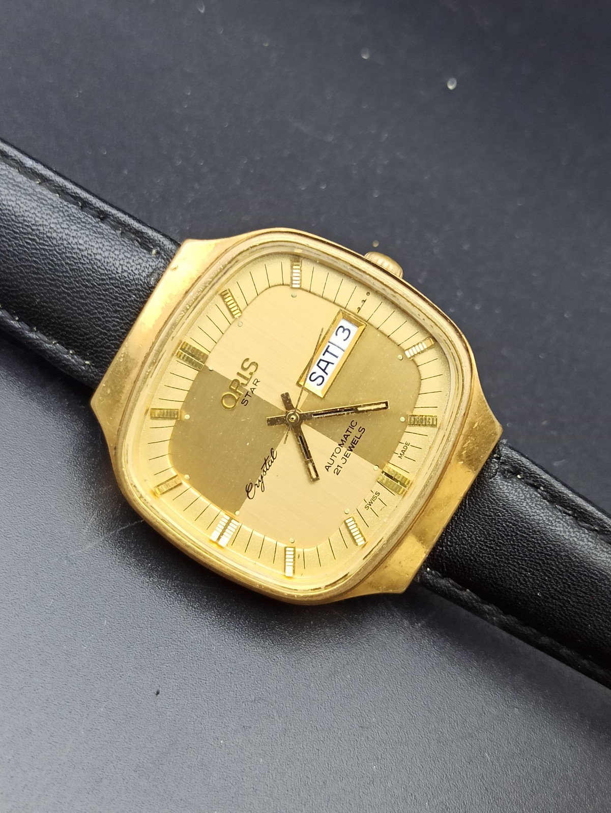 Iconic ORIS STAR Crystal 21 Jewels Automatic ETA-2879 Swiss High GP Men Watch