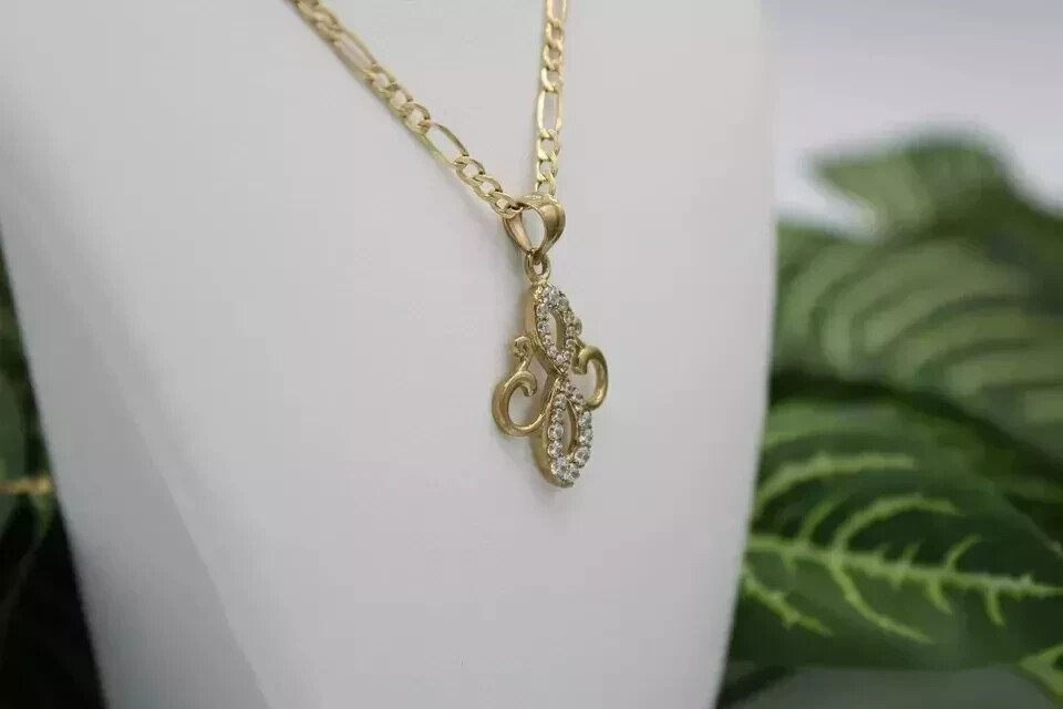 Round Cut Simulated Diamond Stunning Fancy Charm Pendant 14K Yellow Gold Plated