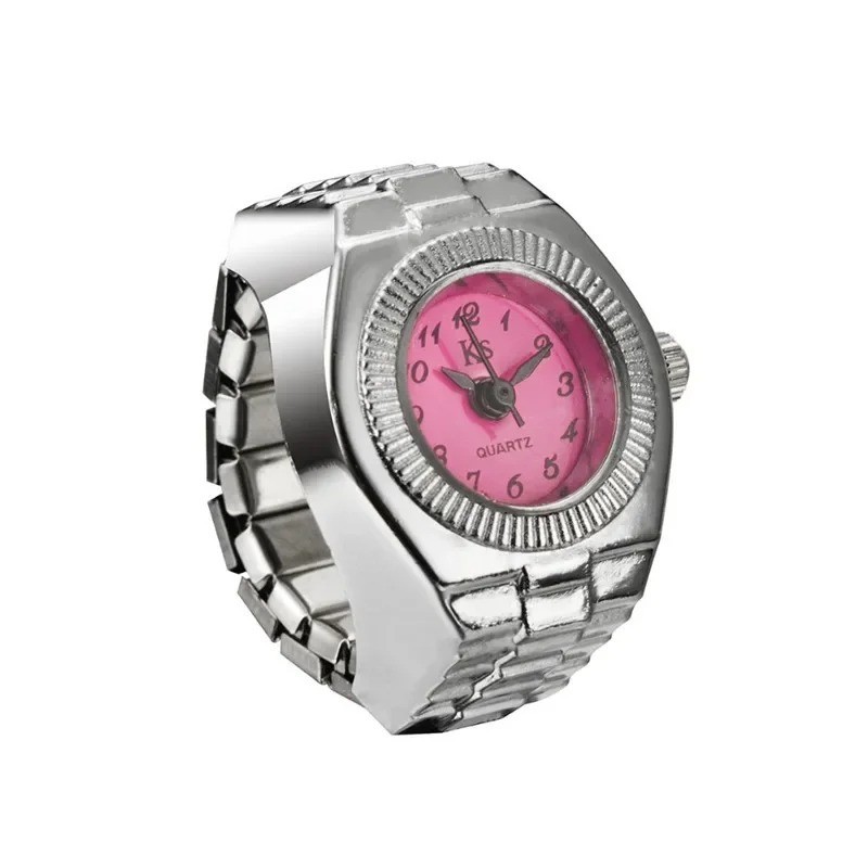 Finger Ring Watches Elastic Band Quartz Analog Watch Cute Gift For Men Women Kid