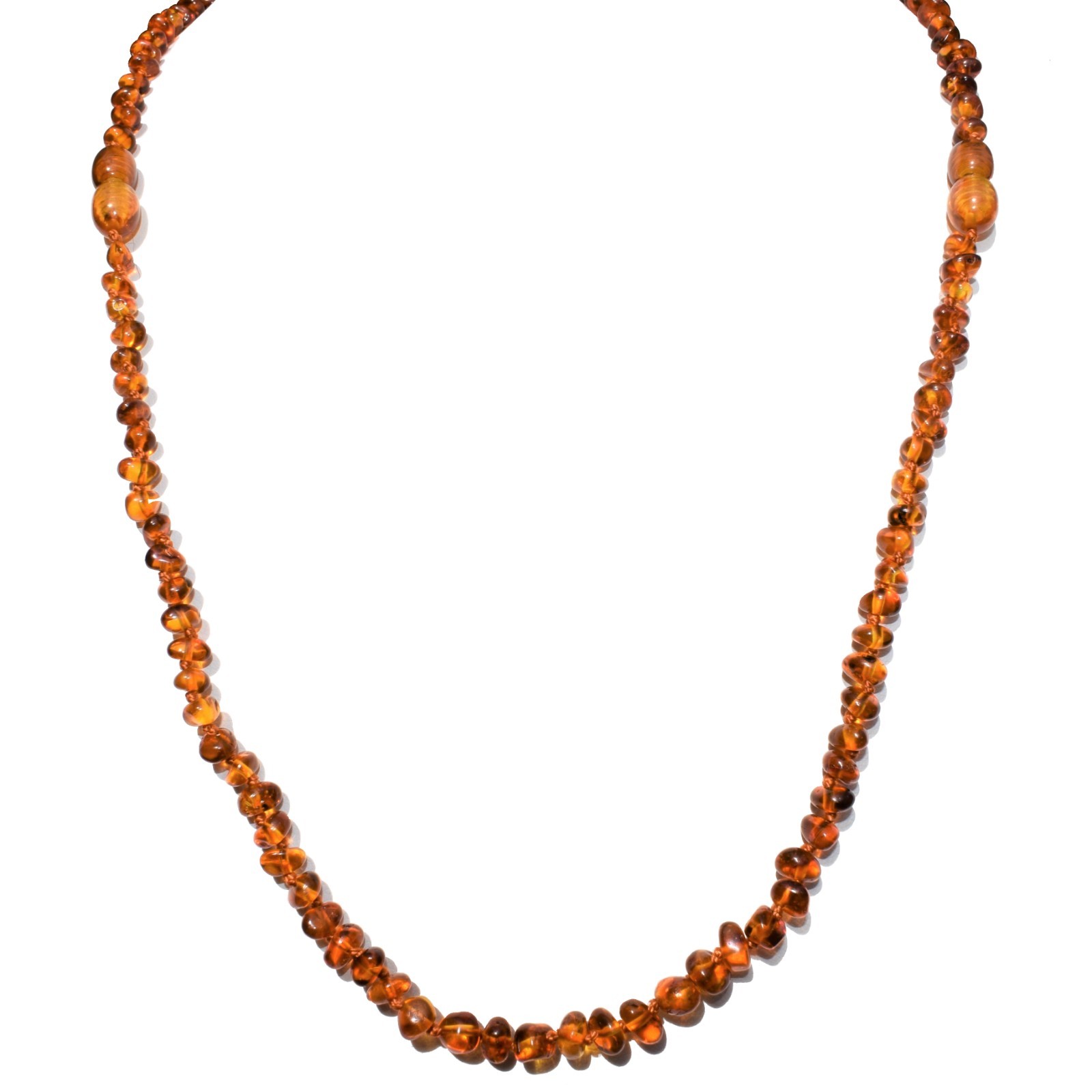 CHARGED Natural Lithuanian Cognac Baltic Amber 24″ Necklace + Selenite Charger