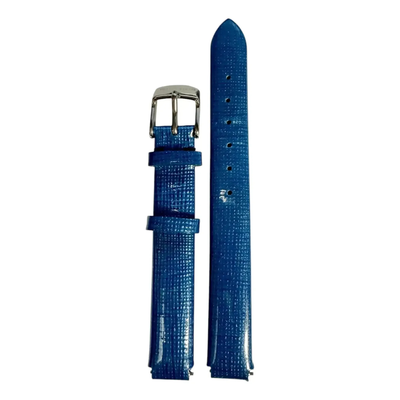 Philip Stein 12mm Navy Patent Leather Woven Strap for Watch 4-CSWRBL