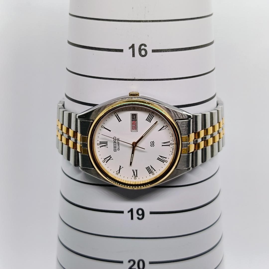 Working condition SEIKO 5Y23-8A11 Day-Date Two-Tone Watch 【From Japan】