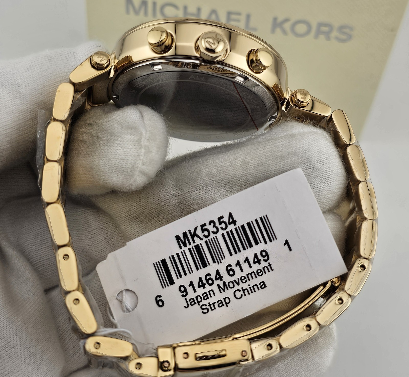 MICHAEL KORS WOMENS WATCH YELLOW GOLD TONE STRAP & GOLD DIAL MK5354 GENUINE UK