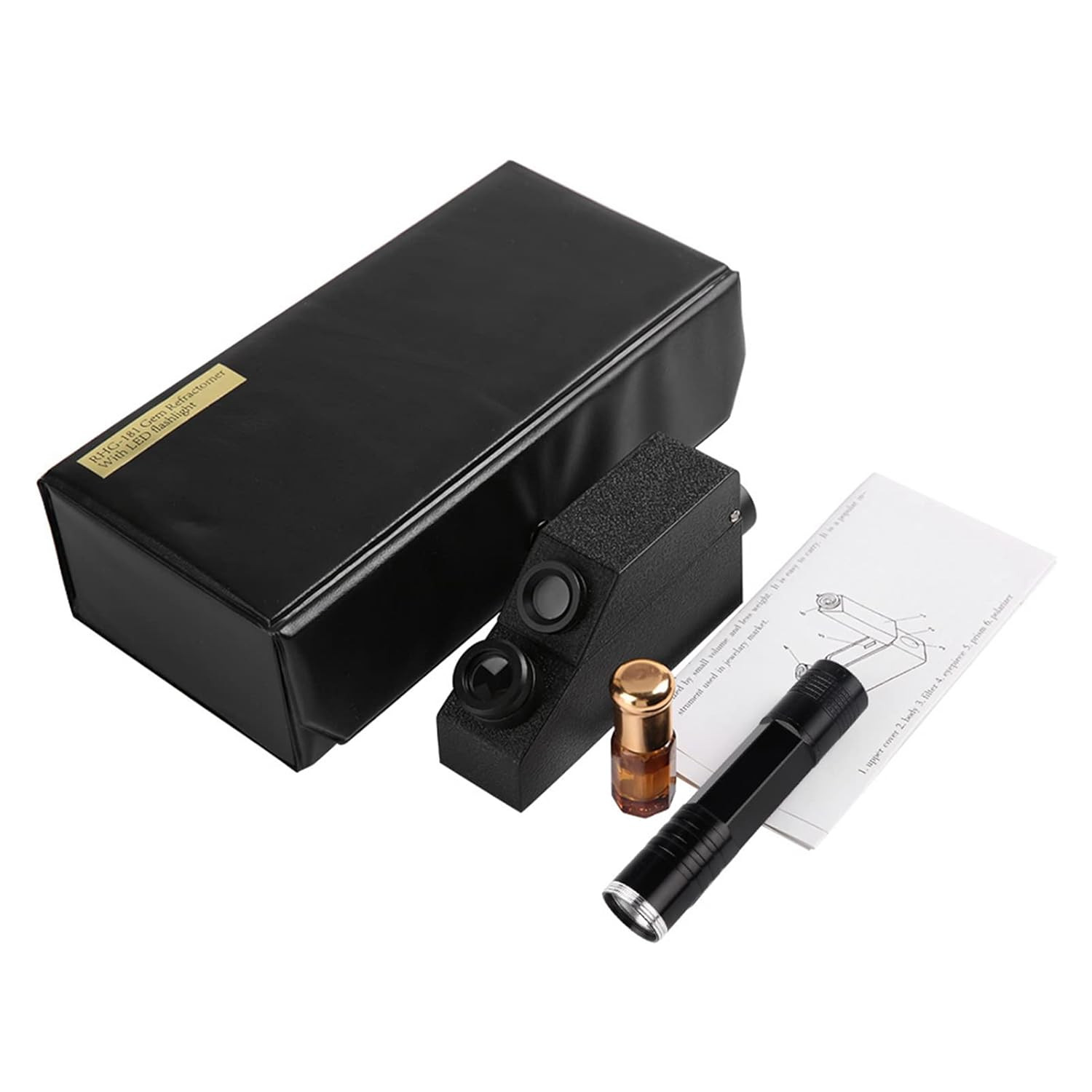 Diamond Tester, Jewelry Refractometer RHG181 1.30-1.81 | Portable Gem Tester for