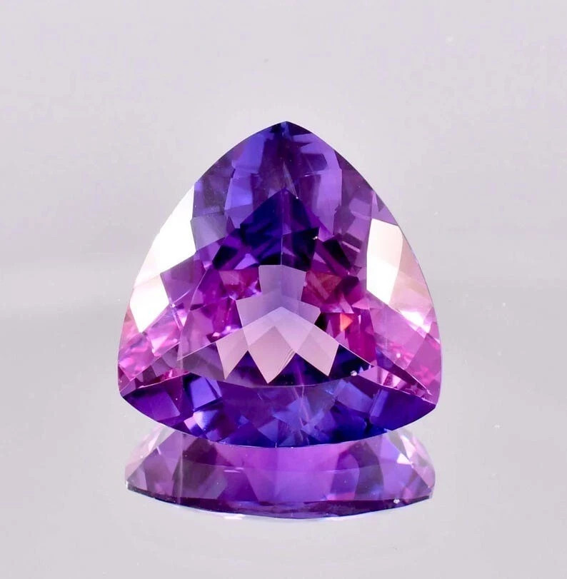 9.50 Ct Natural Ceylon Purple-Pink Sapphire Certified Trillion Loose Gemstone