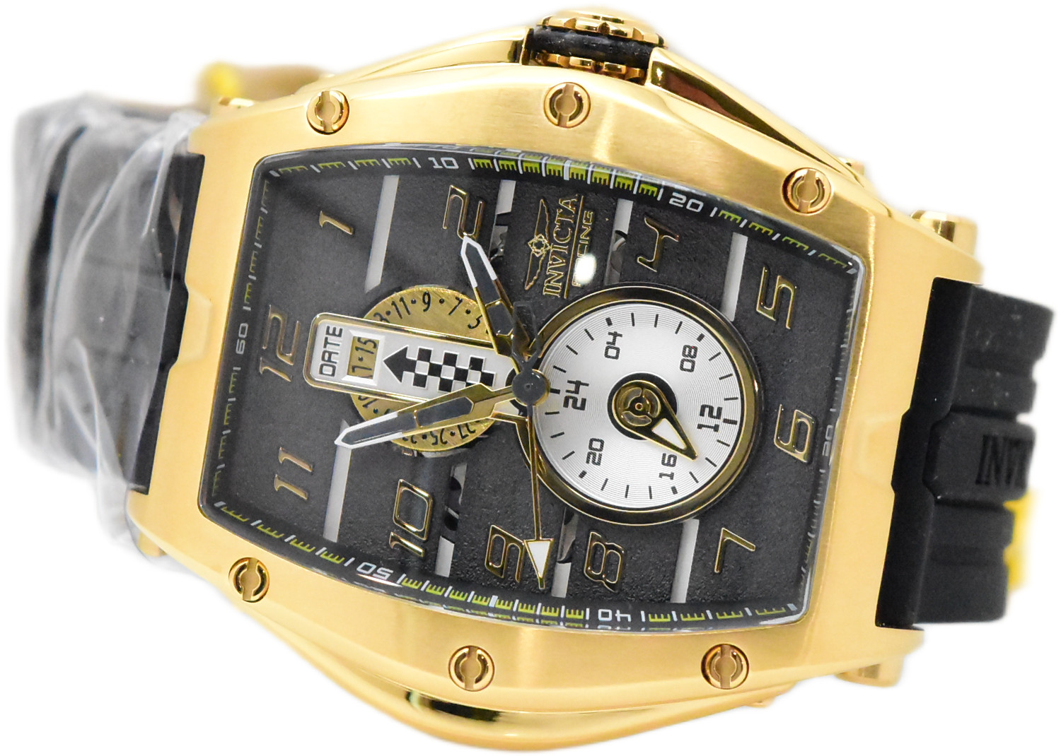 Invicta S1 Rally Diablo Racing RPM Men’s 50mm Black Gold Quartz Watch 47386