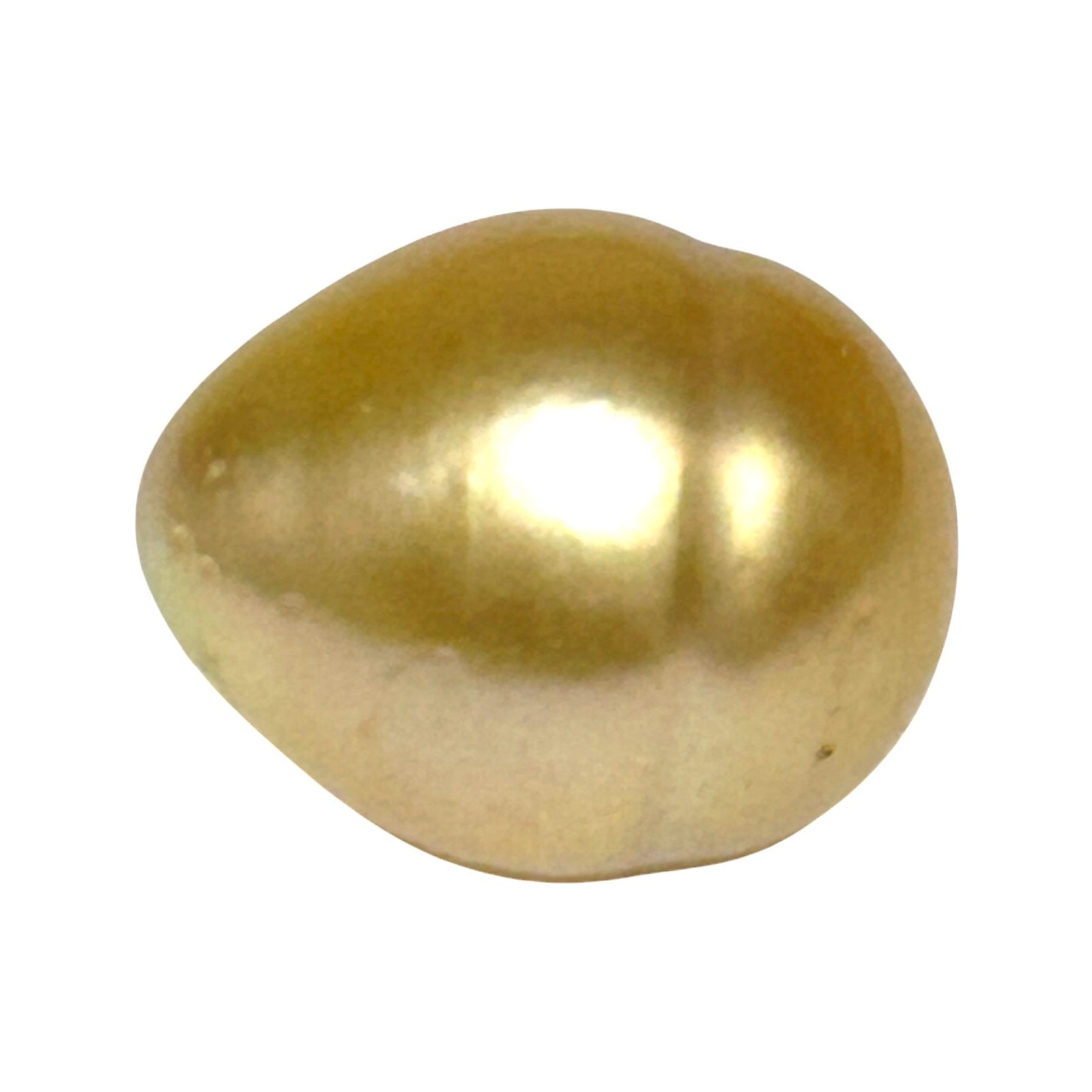 Oval 13.7 x 16.6mm 21.2 Carats Philippines South Sea Pearl Rich Gold Huge Loose