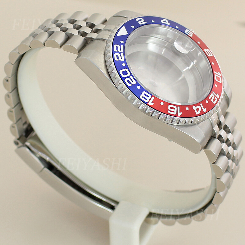 40mm nh35 Watch case Jubilee Bracelet GMT Ceramic Ring Sapphire Cyclops Sapphire