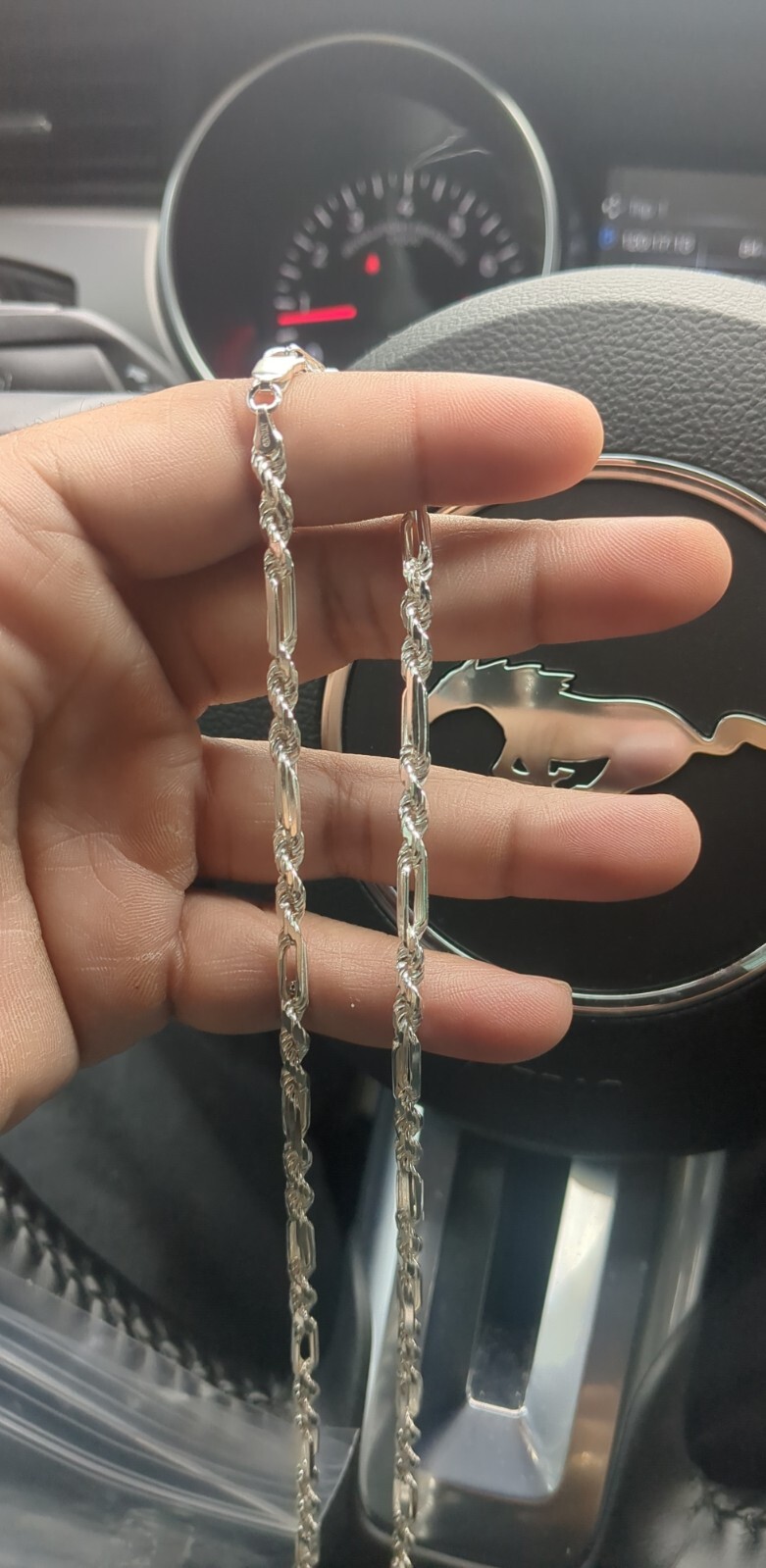 FigaRope Milano Chain Real Solid 925 Sterling Silver Necklace / Bracelet 4mm 20″