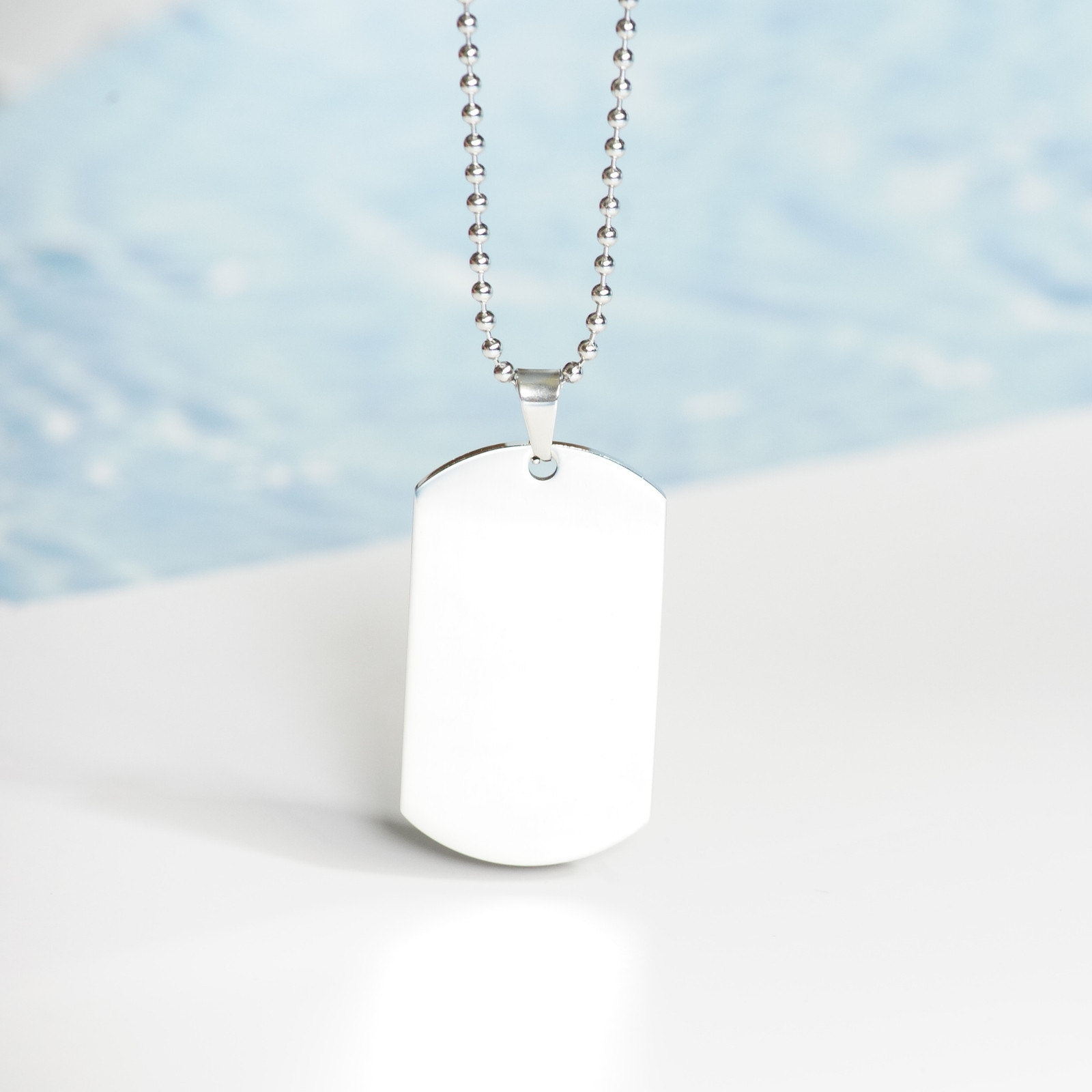 1 Month Gift for Son – 1 Month Dog Tag Necklace for Son Stainless Steel