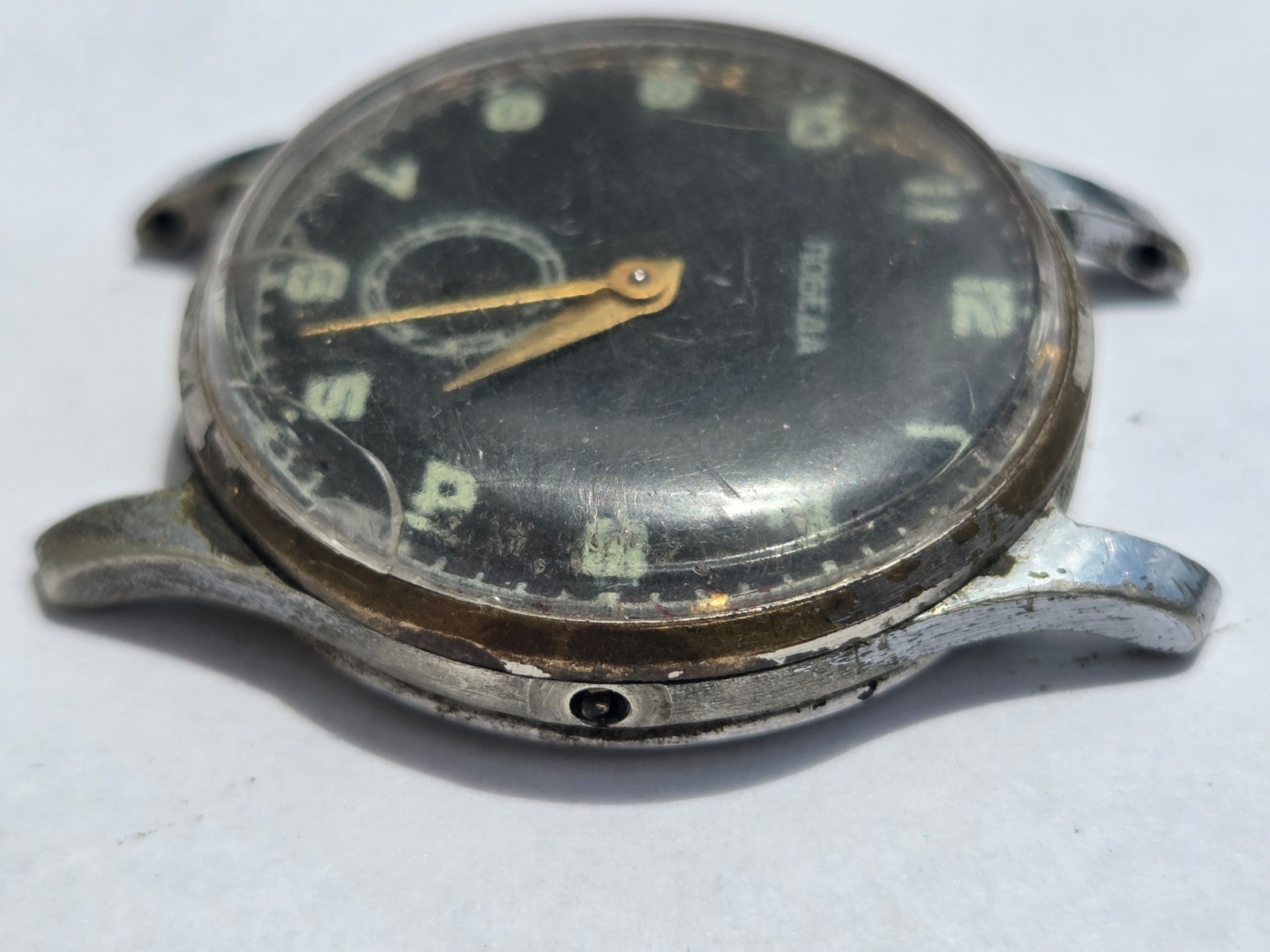 Russian Wristwatch Watch Pobeda , Victory . Made in USSR . Not working for parts