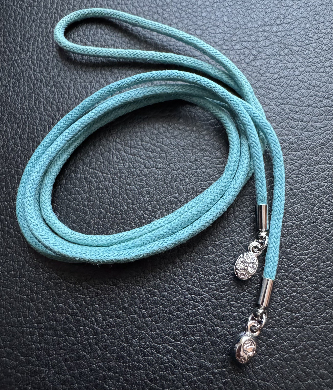 Genuine Swarovski Rope Necklace for Charm/Pendant, rhodium plated, 82cm