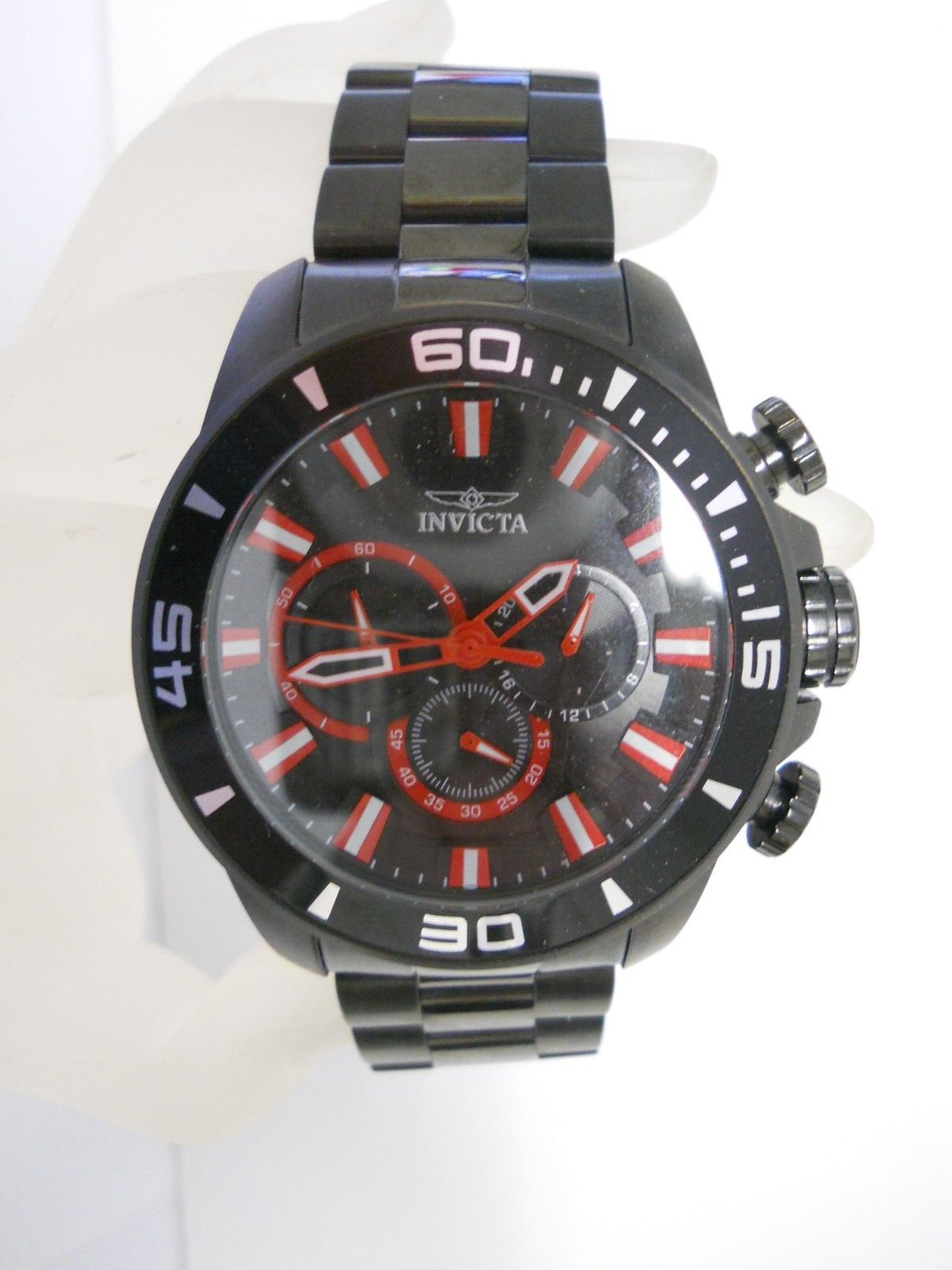 Invicta Pro Diver Chronograph 30108 Flame-Fusion Crystal 48.5mm Case Japan