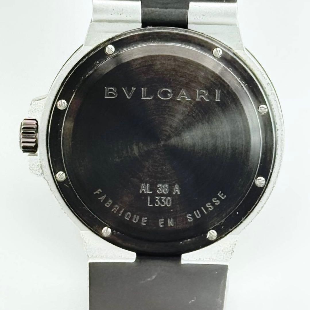 Bvlgari AL38A Automatic Aluminum Men’s Watch White Date Japan 0711936