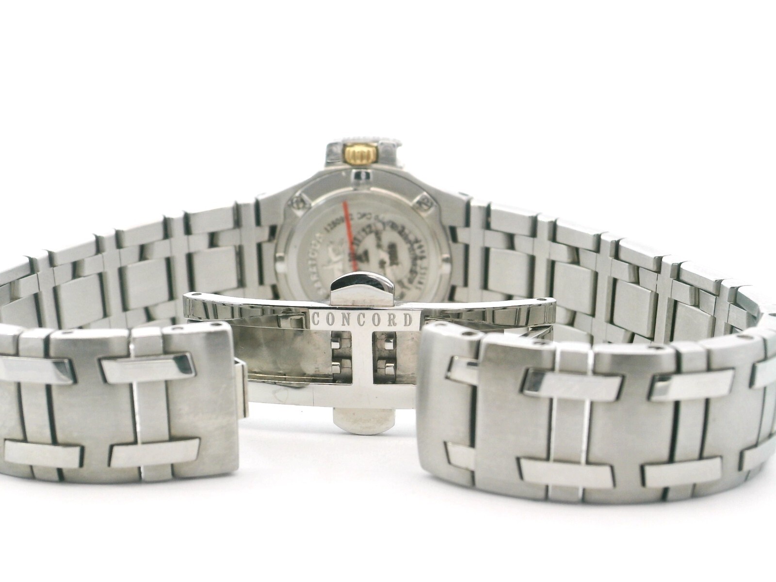 Concord Saratoga Two-Tone Stainless Steeel & 18K Gold Plated Watch w/ Dia. Bezel