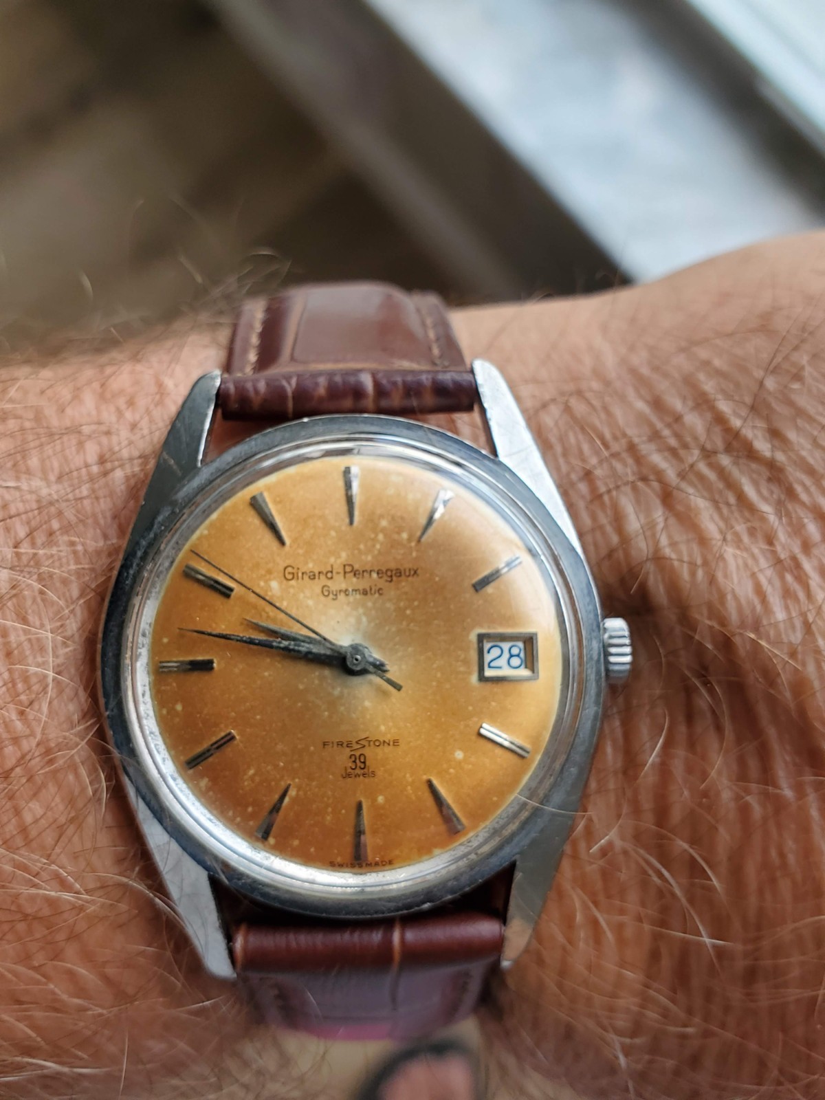 Vintage 1950’s GIRARD PERREGAUX Gyromatic – Firestone 39 jewels Calibre 32