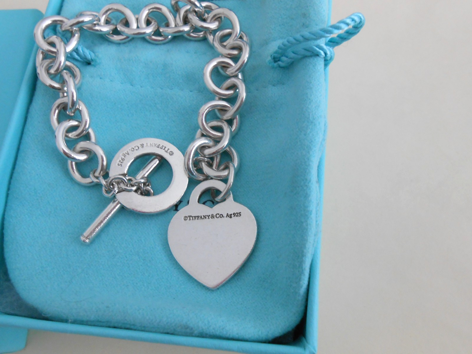 Tiffany Co Return To Tiffany Heart Tag Toggle Bracelet, Tiffany Bracelet 8.25″