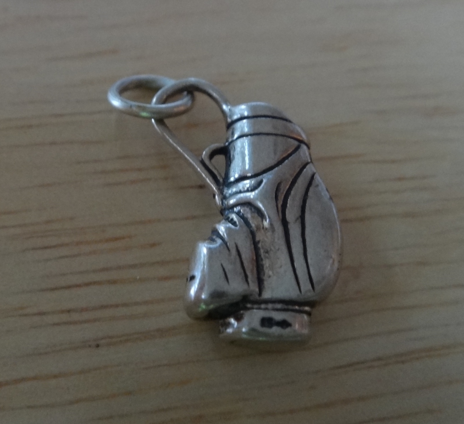 Sterling Silver 3D 17x9mm 3.3 gram detailed Solid Golf Bag Charm