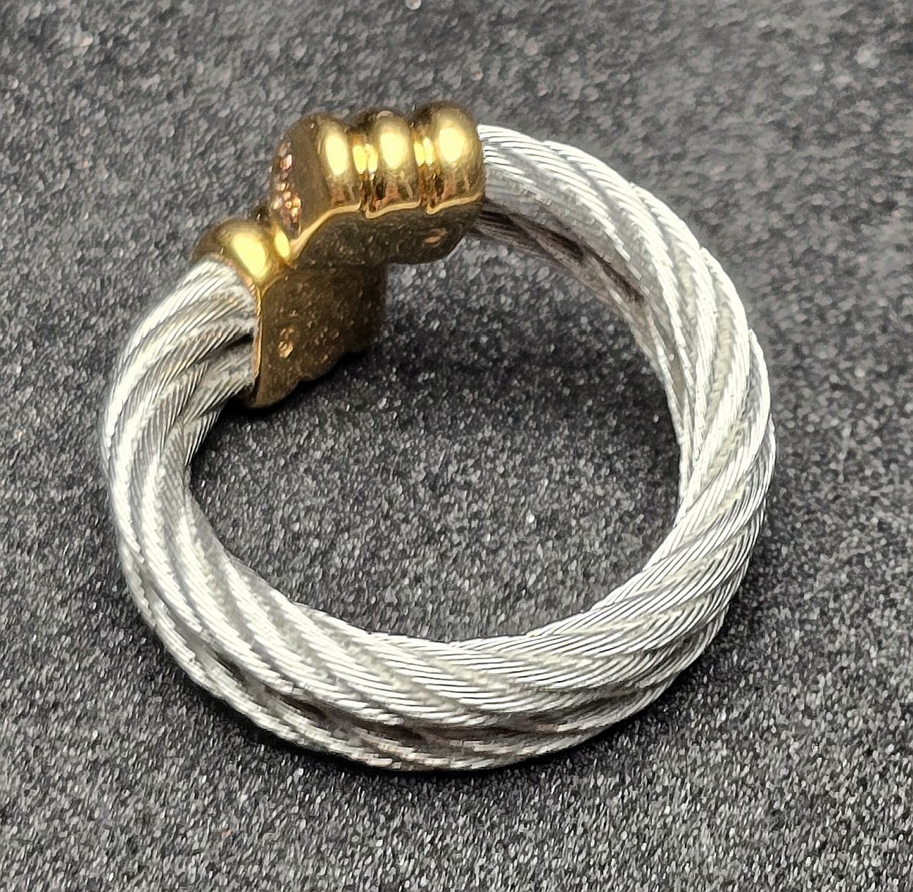 Philippe Charriol RING Stainless Steel Two Tone – Celtic Series in Cable Design