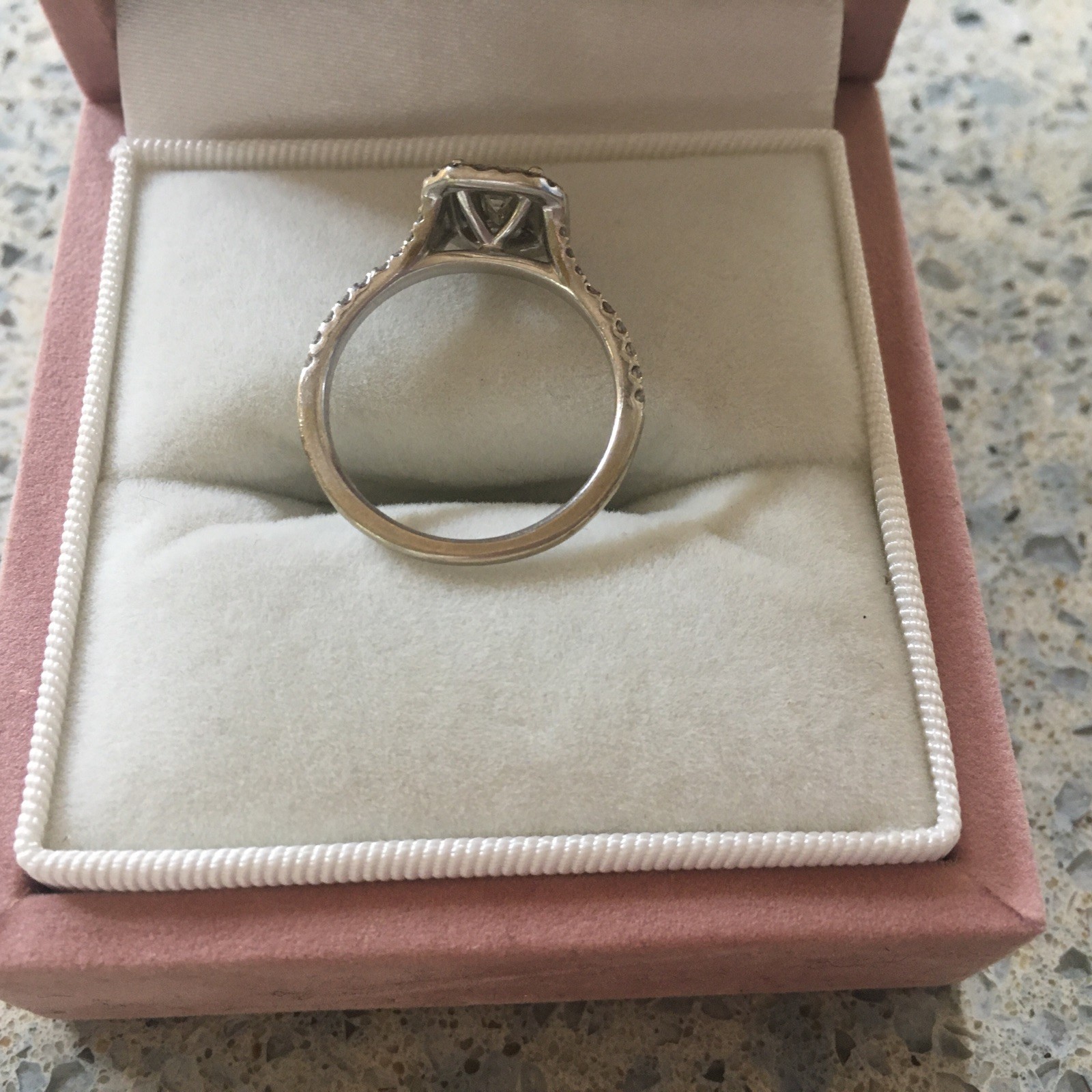 Martin Flyer 14K Gold Emerald Cut 2 Row Diamond Split Shank Ring Sz 7 3=grams !