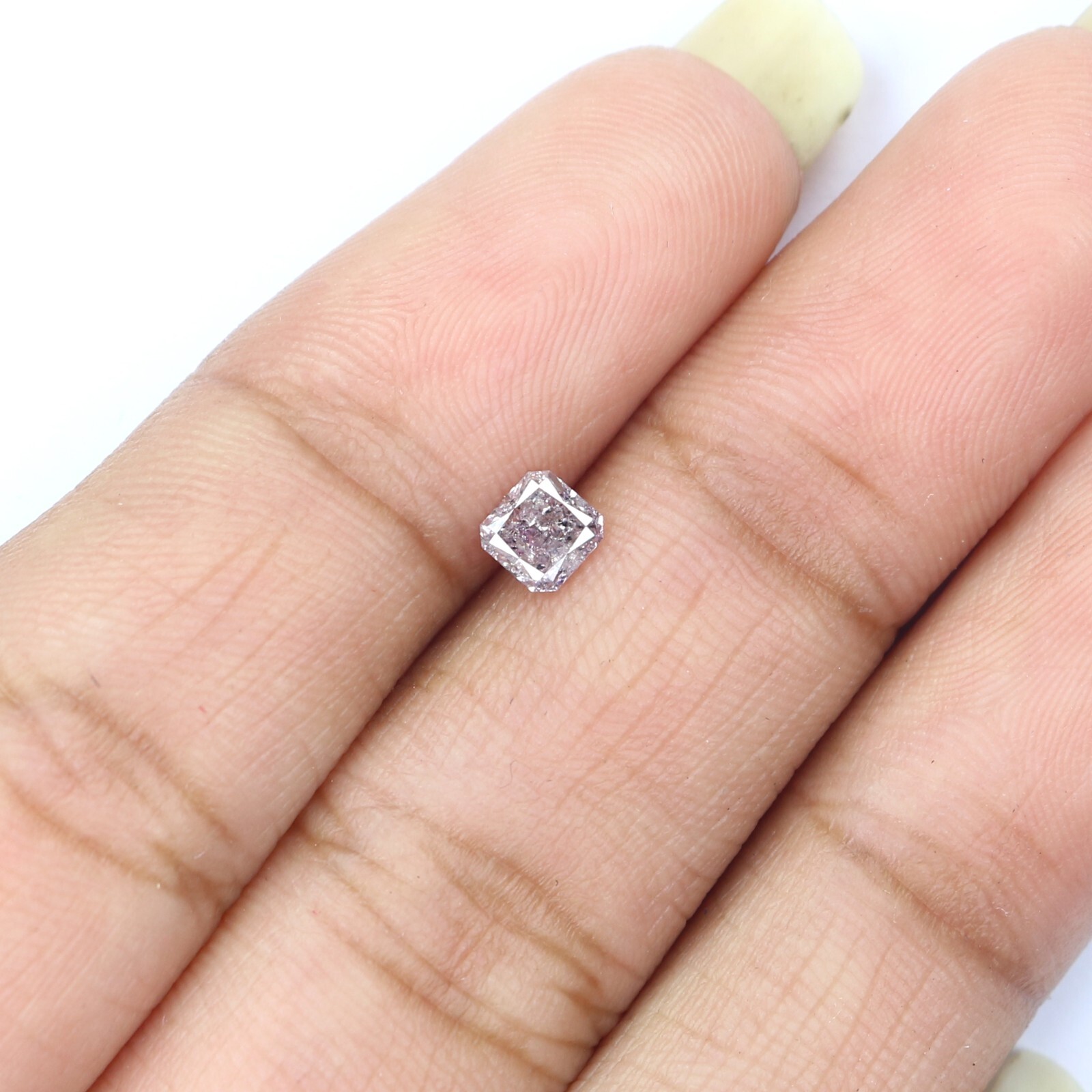0.32 CT Natural Loose Radiant Shape Diamond 3.85 MM Pink Color Diamond KQ1047