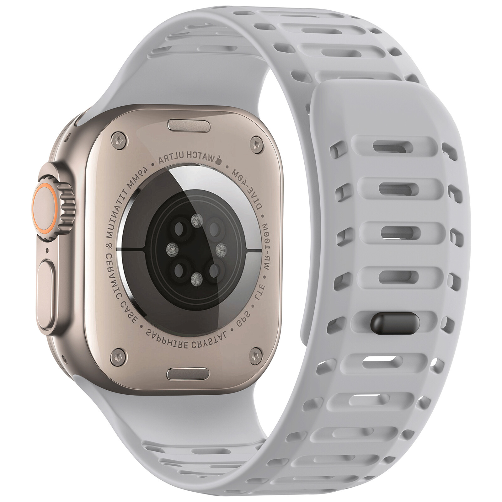 For iWatch Ultra 2 Series 10 9 8 7 SE 6 44/45/49mm Silicone Magnetic Sport Band