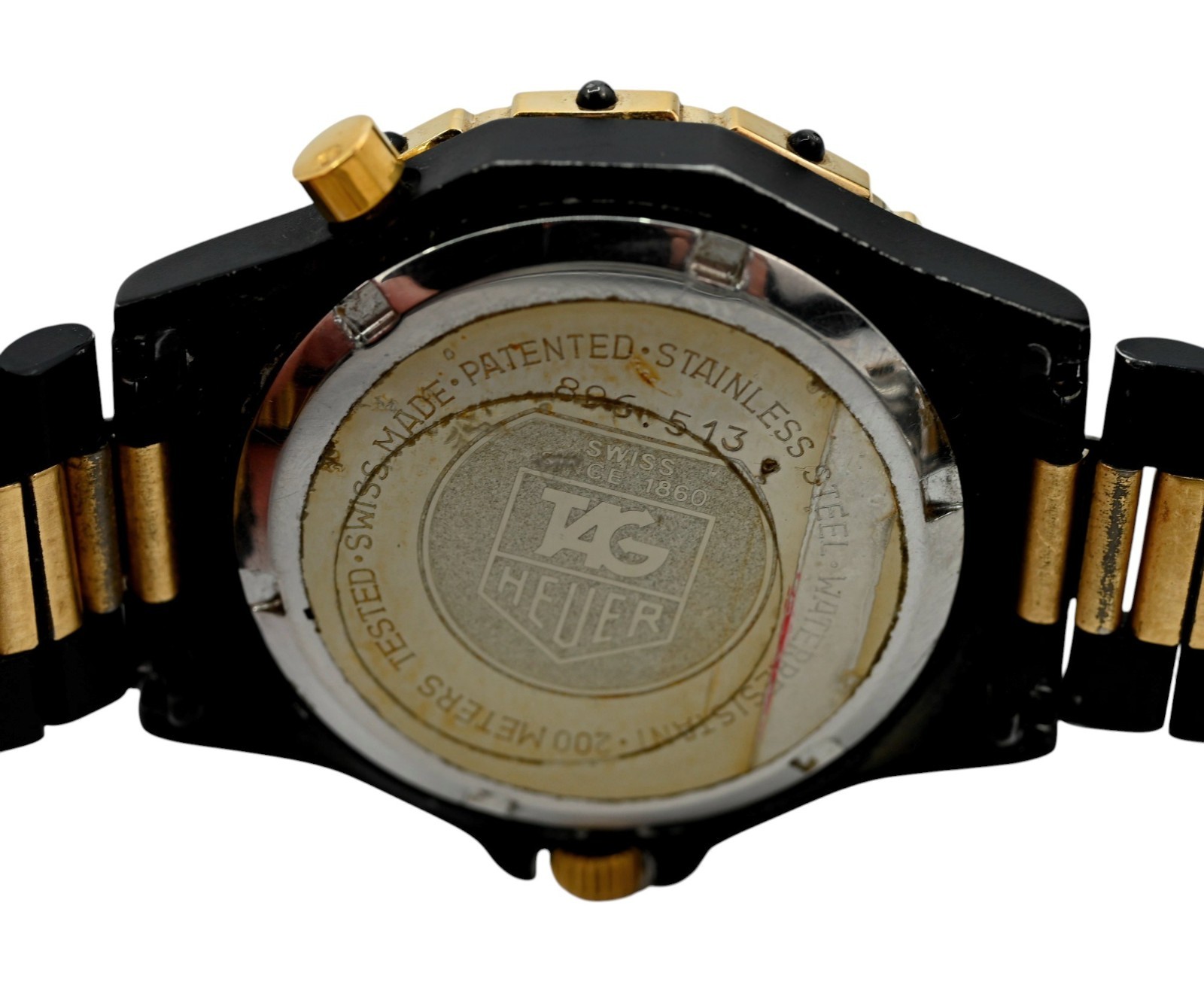 Tag Heuer 35mm Men’s Black PVD/ Gold Airline 12h Dial GMT Watch! Ref: 896.513!